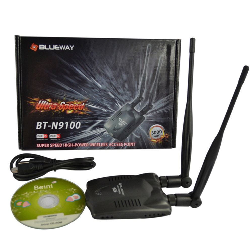 High Power 300Mbps Long Rang Wireless Network Card BT-N9100 Beini USB Wifi. 