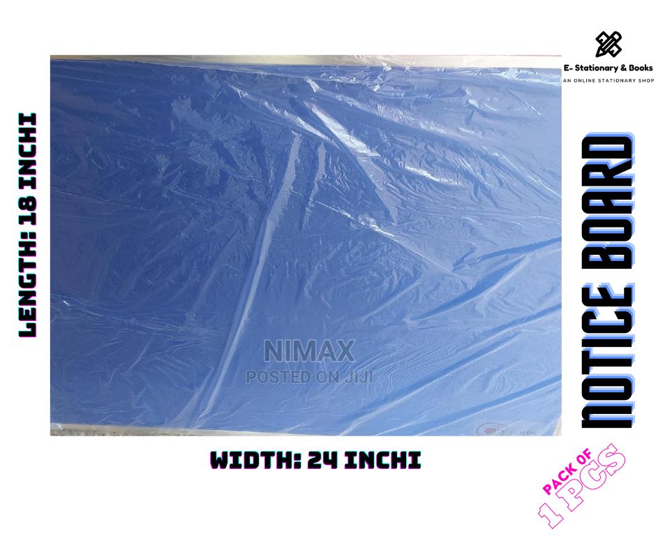 1 pcs Notice/ Pin Up Board for Office, Factory, School, College, University and Training Institute, Multicolor, .Length-24"x Height-18" or 2x1.5 Feet.. 