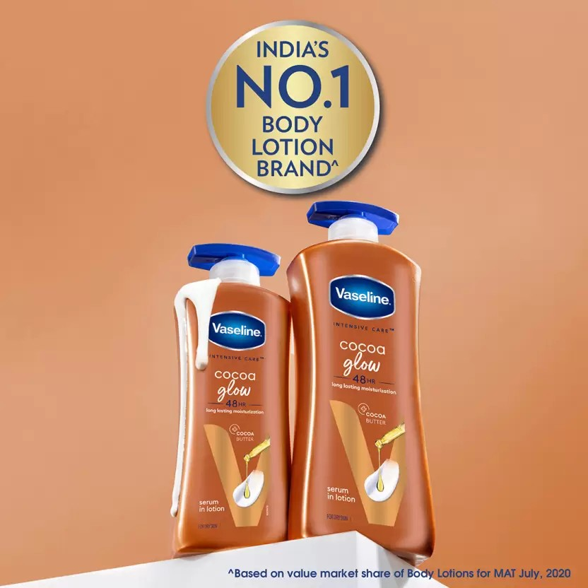 Vaseline Intensive Care Cocoa Glow Body Lotion - With Shea Butter, 400 ml. 