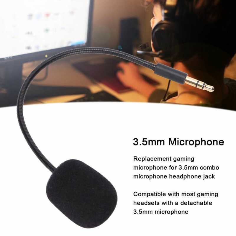 Replacement of Headset Microphone Universal 3.5mm Game Controller Replacement Microphone. 