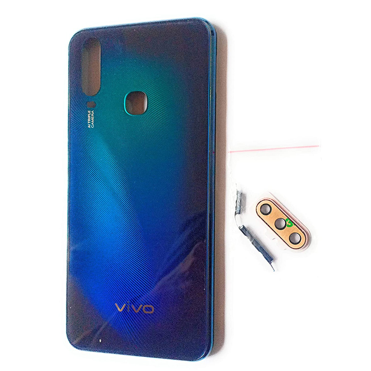 Vivo Y12 - ( Plastic ) Casing / Back Shell / Back Panel / Battery Cover / Back Door / Back Replacement Part With Button. 