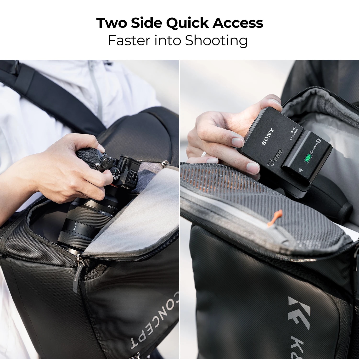 K F Concept 16Inch Alpha Backpack Air 25L Professional Photography Backpack,City Commute Backpack,Camera Bag Can Carry A Tripod. 