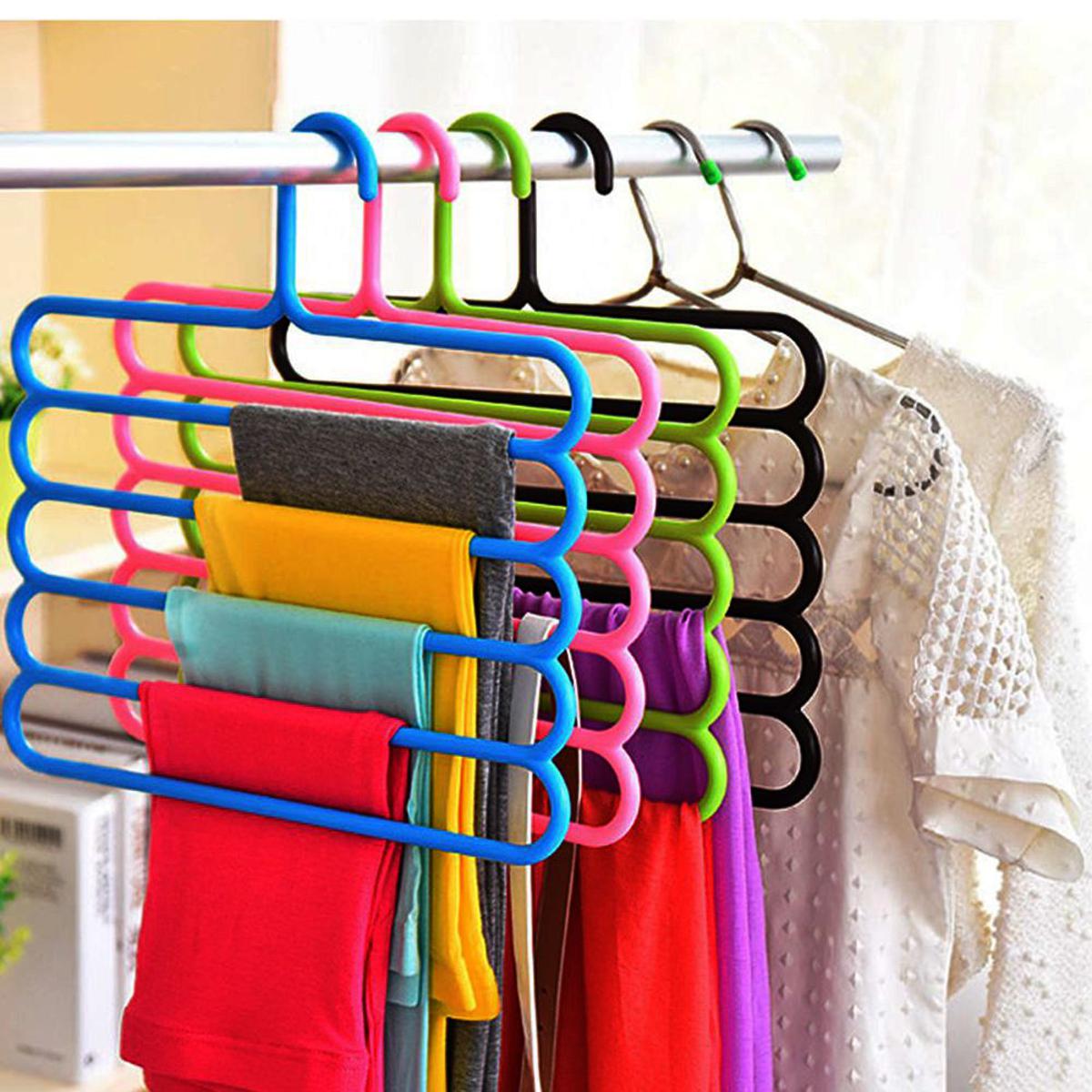 3 Pieces 5 layers Multi Cloth Hanger Hook