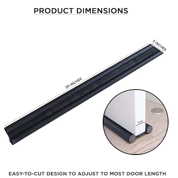 Raxon Innovation PVC Door Guard 93cm Gap Filler for Door Bottom Seal Strip - Sound-Proof, Reduce Noise, Energy Saving Door Stopper for Reduce Door Dust, Insects Protector. 