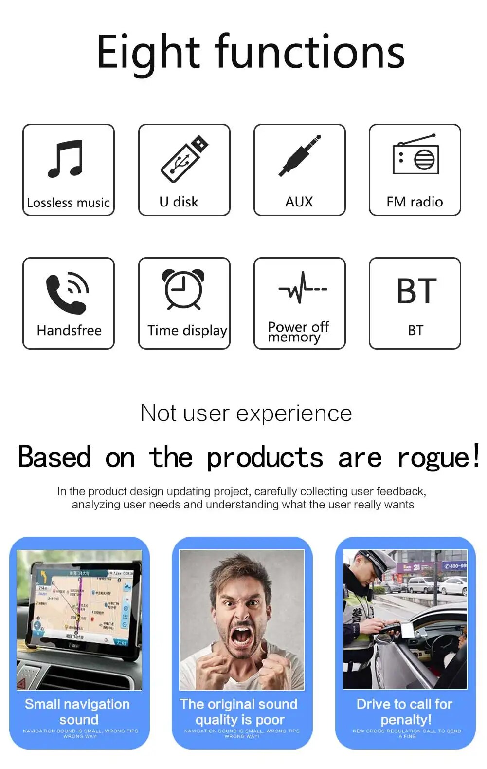 Bluetooth Car Radio Vintage Dual Knob MP3 Player FM Tuner Stereo USB AUX Classic Car Retro Audio Receiver Speaker Accessories. 