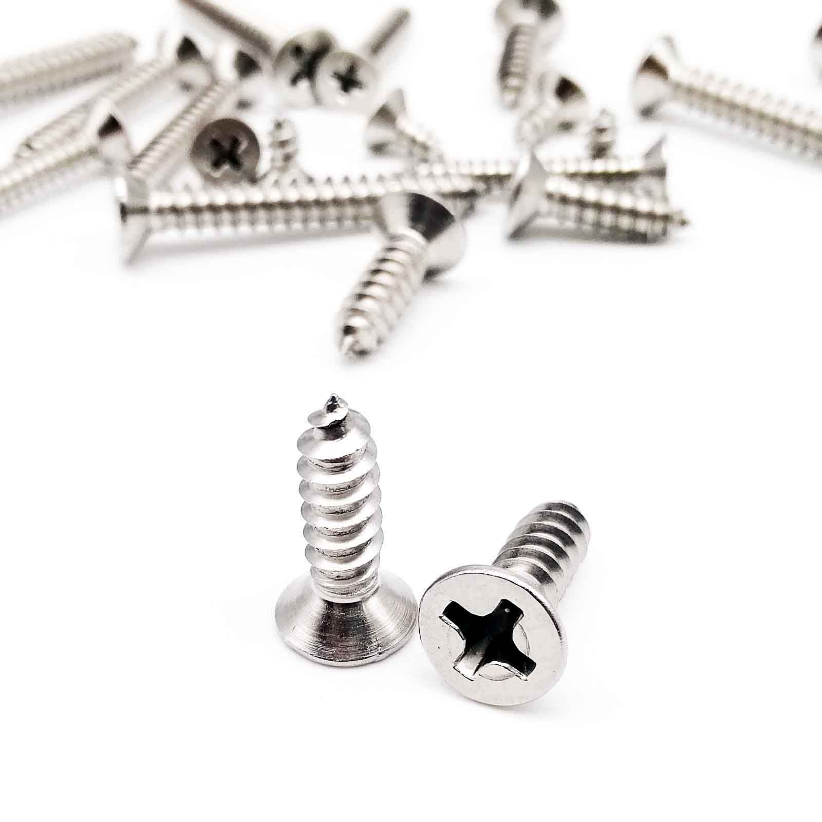 M1 M1.2 M1.4 M1.7 M2 M2.6 M3 M3.5 M4 M5 M6 Mini 304 stainless steel Cross Phillips Flat Countersunk Head Self-tapping Wood Screw-10mm. 