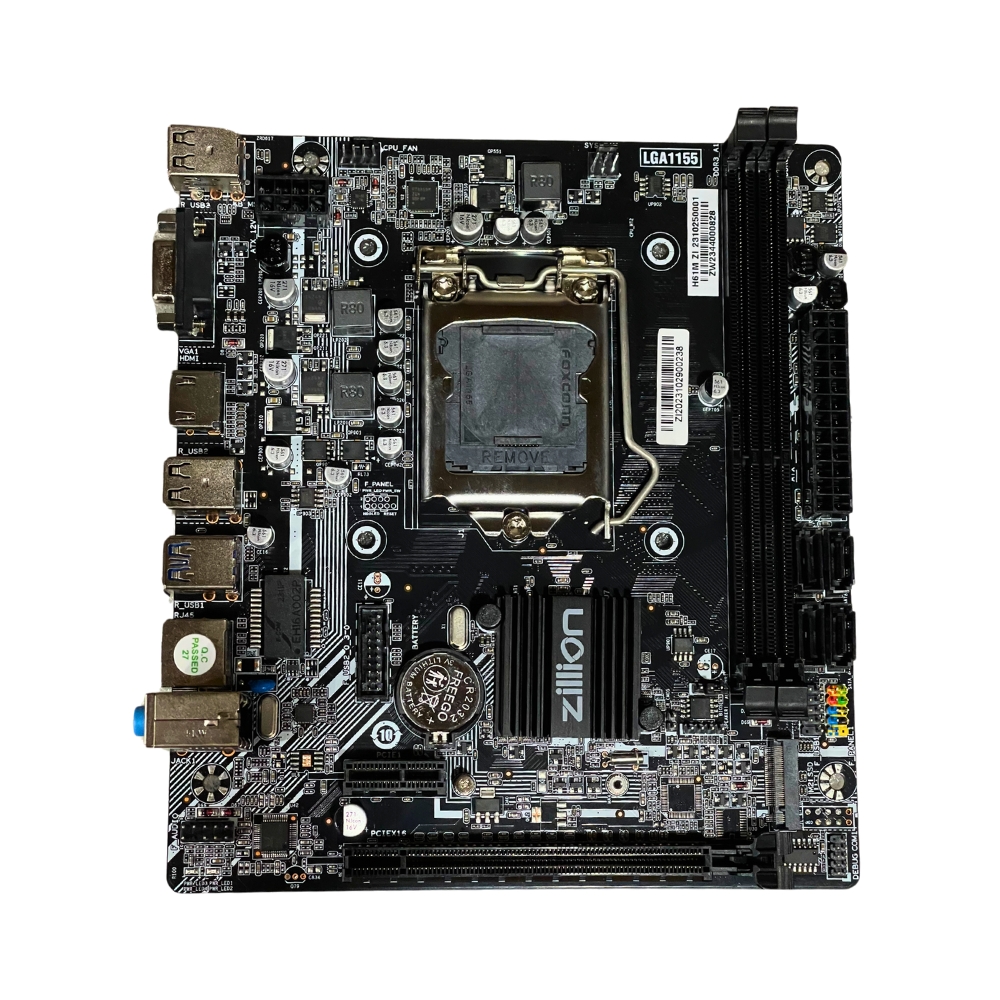 Zillion H61 2nd/3rd Gen Motherboard with NVME M.2 Slot, HDMI Port. Zillion H61M Motherboard. 