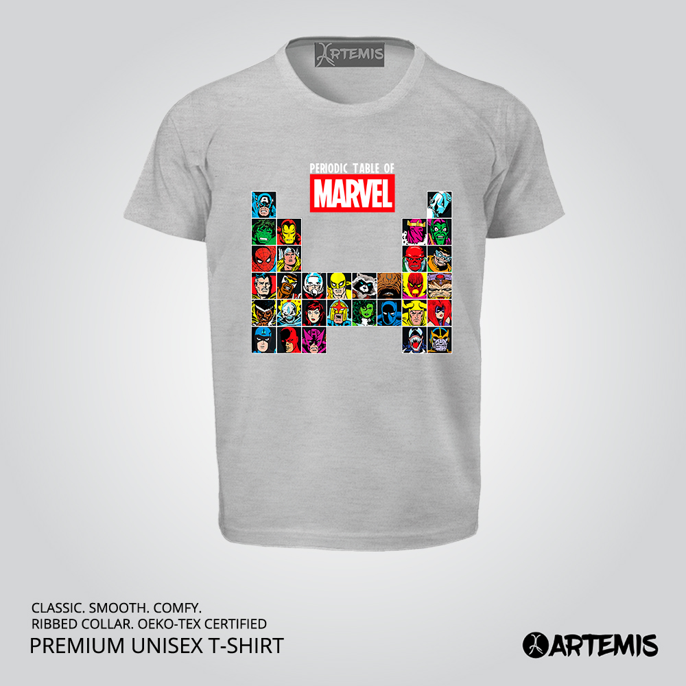 periodic table of marvel t shirt