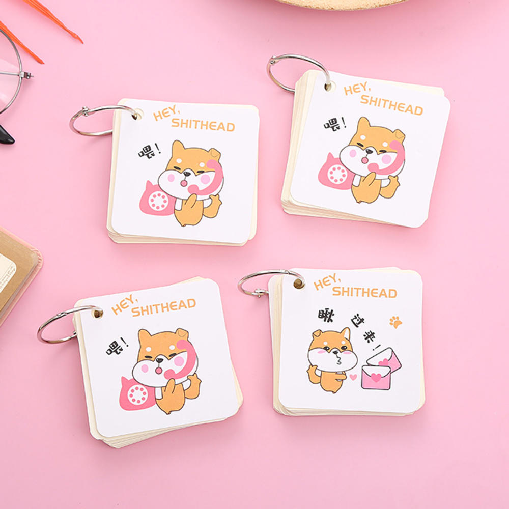 Binder Ring Flash Card Study Cards Memo Pad Index Cards. 