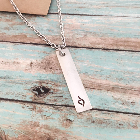 【VisioN Shop】Eating Disorder Awareness Recovery Symbol Stainless Steel Pendant Mental Health Necklace Women. 