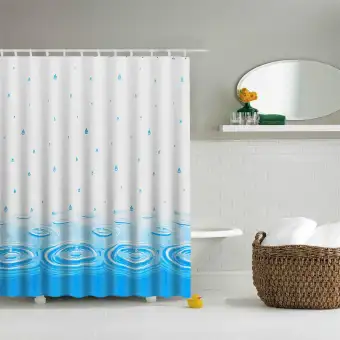 Rain Drop Bathroom Shower Curtains Extra Wide And Long 180 200