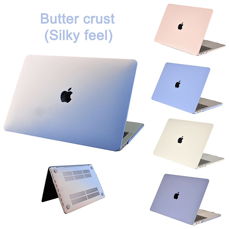【VisioN Shop】Cream Gradient Case For APPle MacBook Air Retina 11 12 15 16 inch for A1706 A2159 A2179 Pro13 A2251 A2289. 