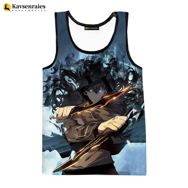 Solo Leveling 3D Print Tank Tops Men's Clothing Women Casual Solo Leveling Sleeveless T-shirt Hip Hop Streetwear Oversized Tops. 