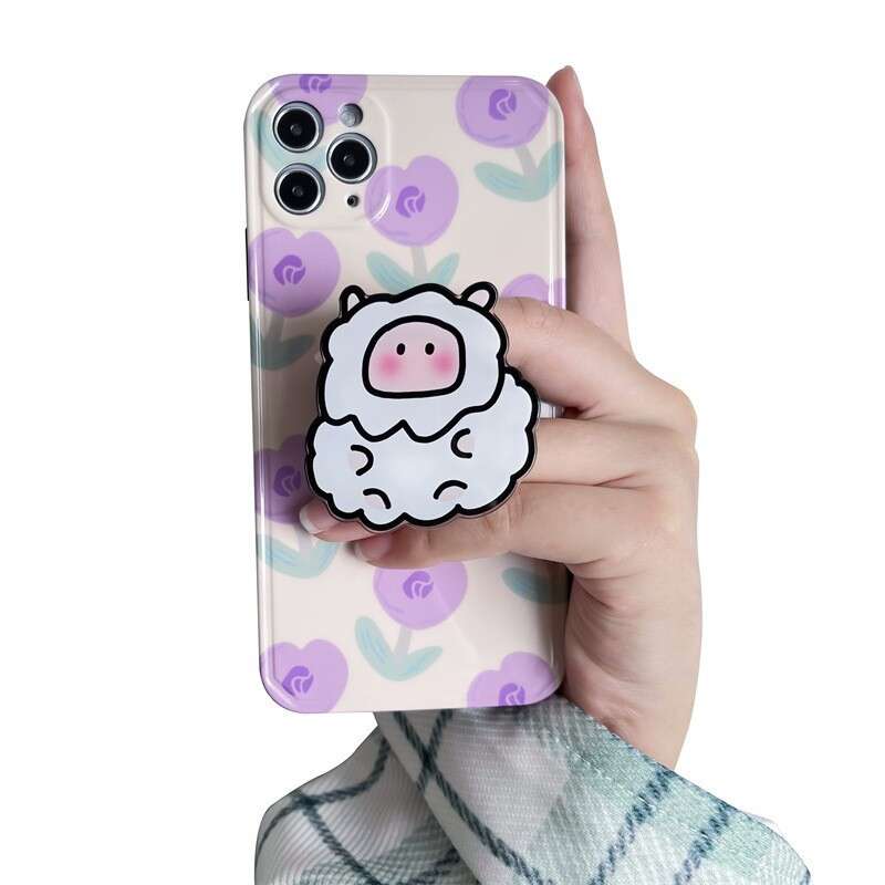 Acrylic phone airbag cartoon lazy person stretchable desktop magnetic suction bracket anime. 