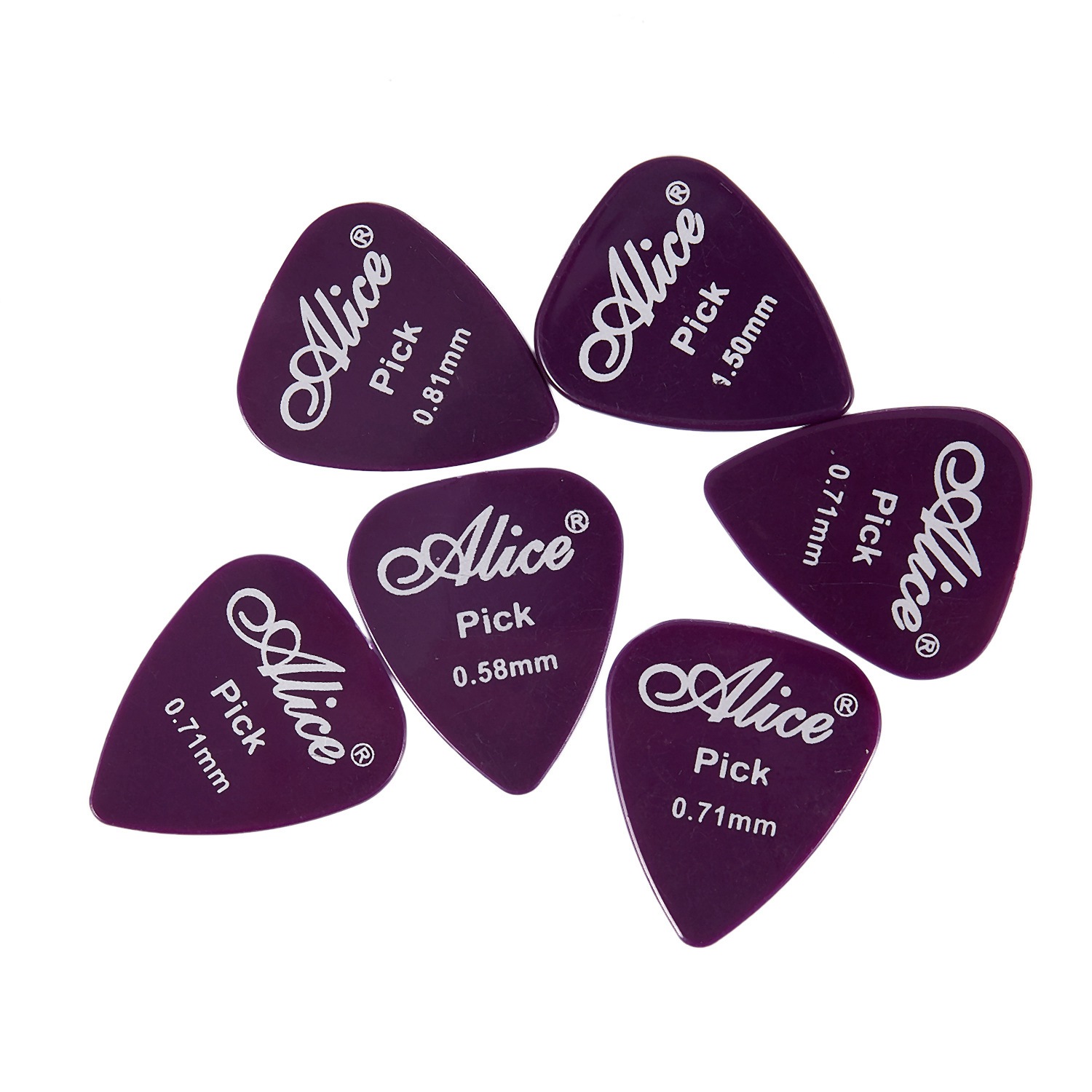 Alice Guitar Pick 1 box case 40 Pieces plectrum mediator mix 0.58-1.5. 