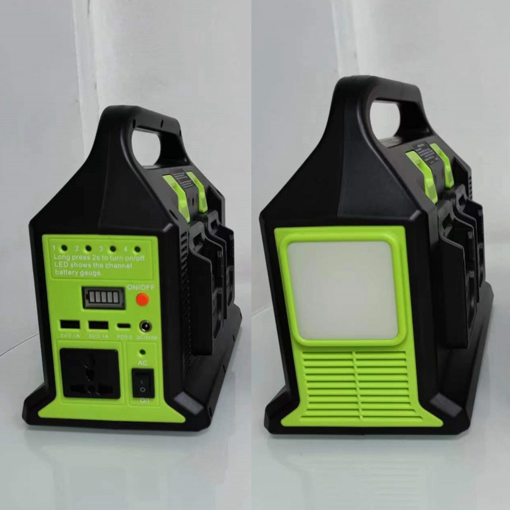 1 PCS to AC 220V USB PD3.0 Tpye-C Power Bank Converter 300W Converter with Light for 18V Battery. 