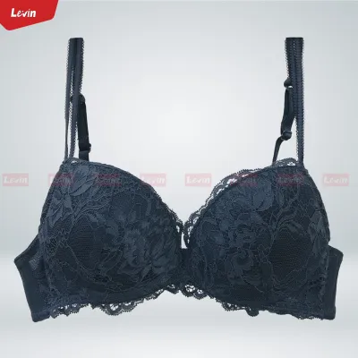 Women's Comfortable Padded Lace Push Up Plunge Add Cups