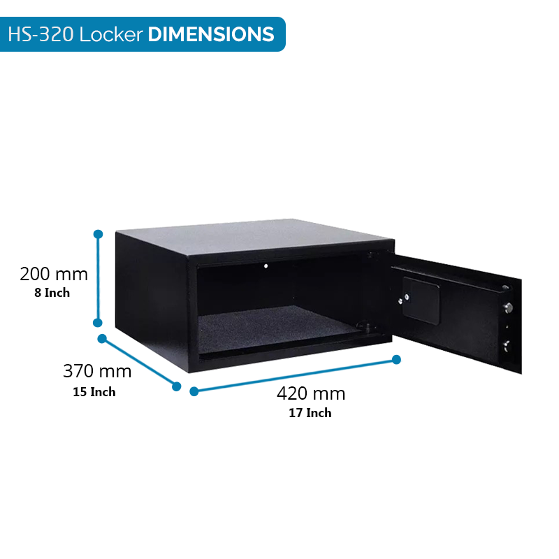 Digital Locker Safe Box Zymak HS-320 Locker Box Vault Affordable Price Security Safes Locker For Laptop Files Documents Valuables Hotel Safe Locker. 