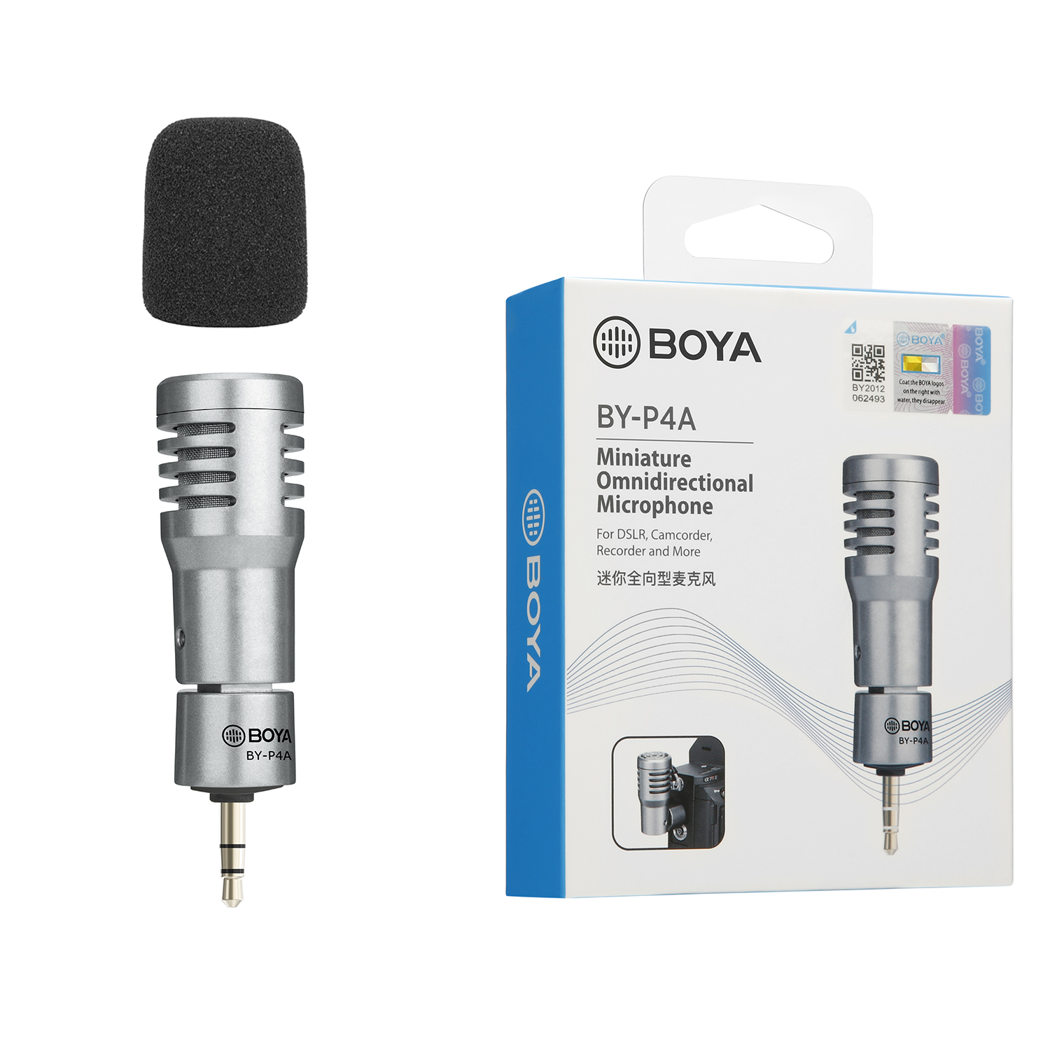 BOYA BY-P4 Plug and Play Mini Portable Condenser Wireless Microphone for PC Mobile Android iPhone DSLRs Camera Streaming Youtube. 