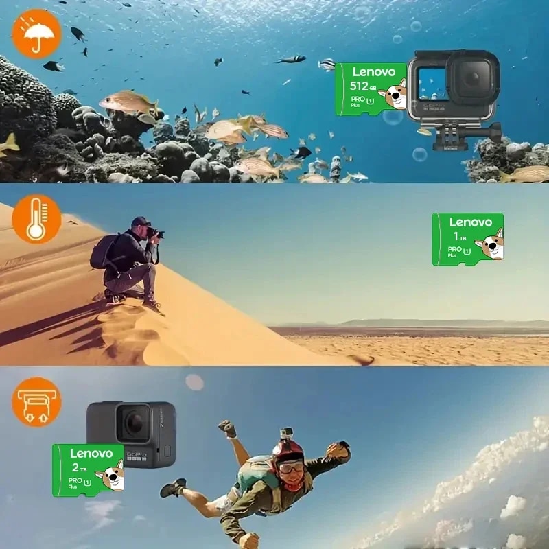 Lenovo Micro SD Card 2/1TB Memory Card 1TB Class 10 Micro TF A1 High Speed Flash TF Cards 512GB 256GB C10 For Mobile Phone. 