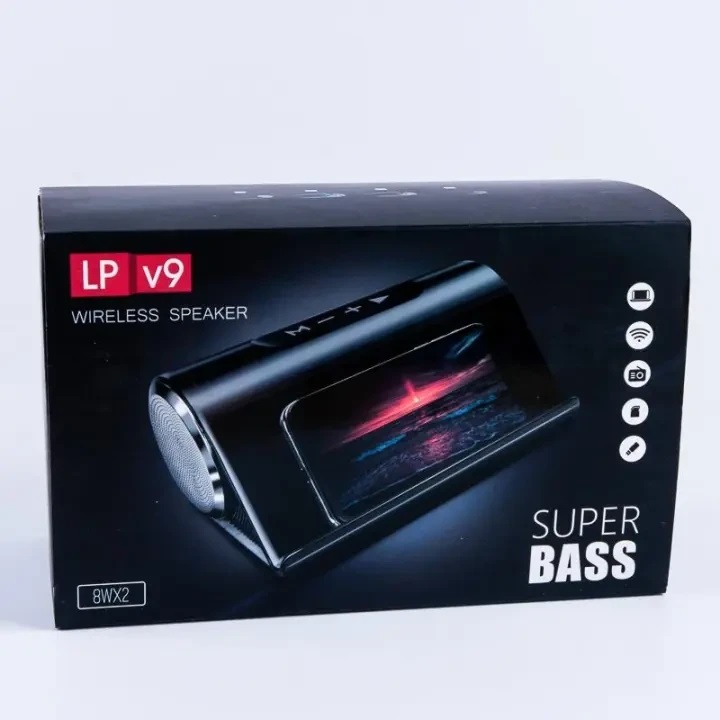 LP V9A Wireless Bluetooth Portable Speaker Super Bass with Stand Phone