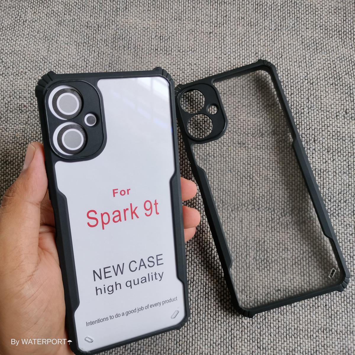 For Tecno Spark 9T Back Cover ShockProof XunddFusion Back With Camera Protection KH6 Back Case