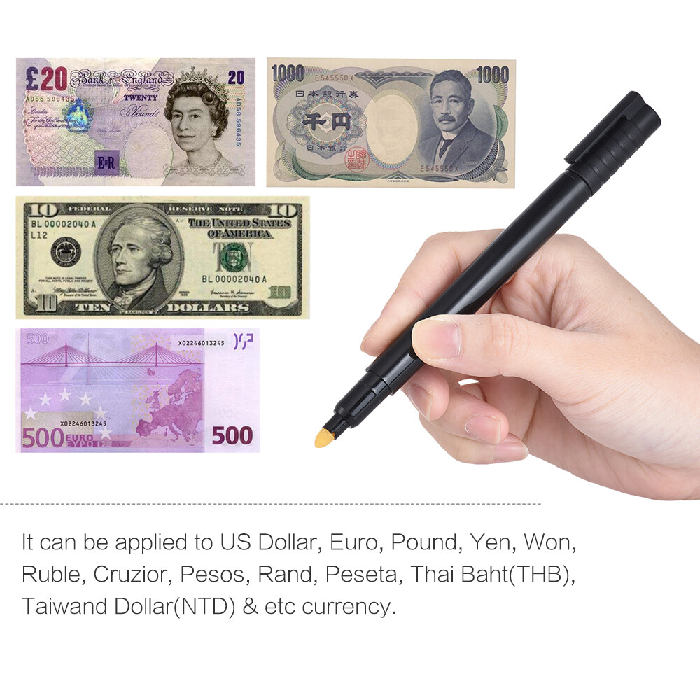 Counterfeit Money Detector Pen Fake Banknote Tester Currency Cash Checker  Marker for US Dollar Bill Euro Pound Yen Won | Daraz.com.bd