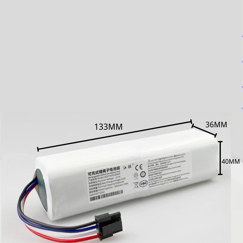 14.4V 5200mAh Replacement Battery P2008-4S2P-MMBK For Xiaomi Mijia Mi Sweeping Mopping Robot Vacuum Cleaner 1T. 