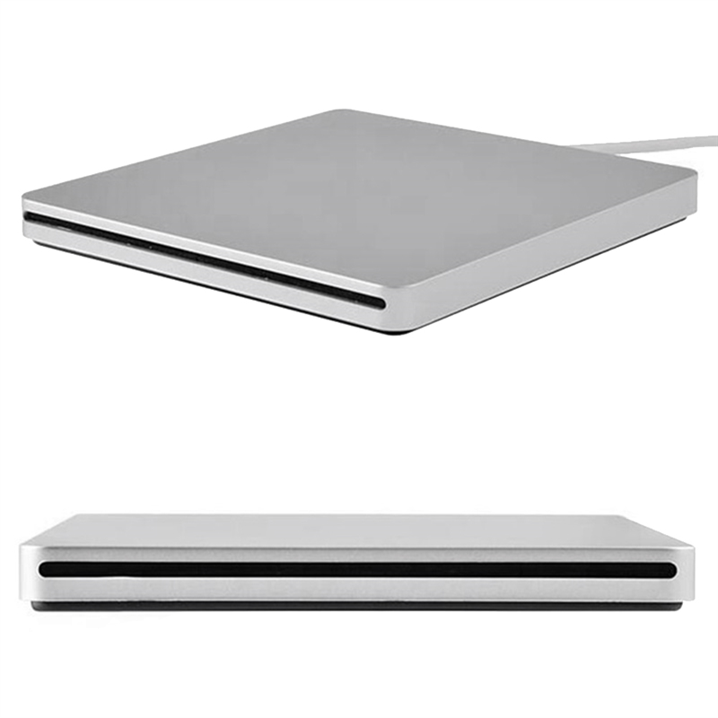 External DVD Drive USB 2.0 Portable DVD Drive DVD Burner for Laptop Macbook Pro Air Windows 7/8/10 Silver. 