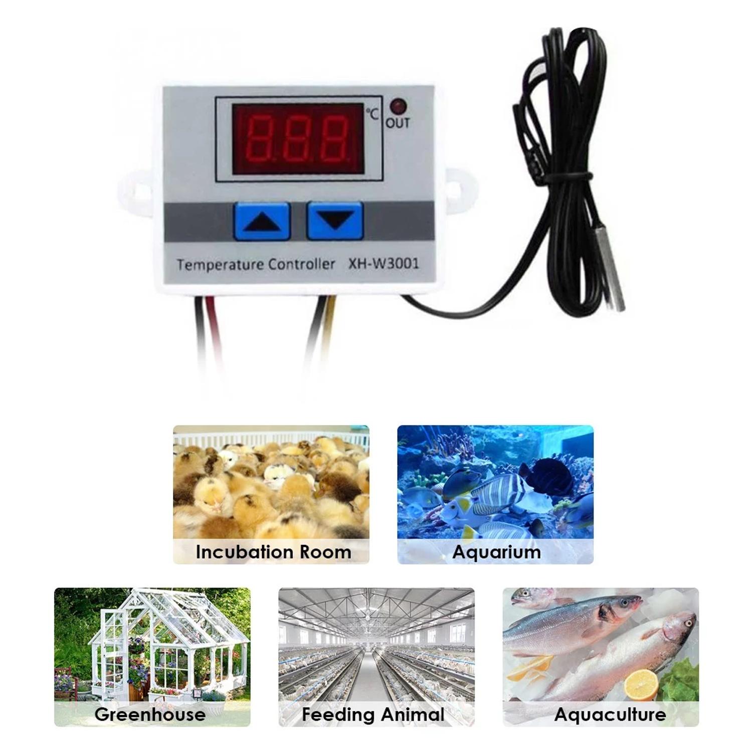 XH-W3001 220V 1500W Digital LED Display Temperature Controller Thermostat Control Switch. 