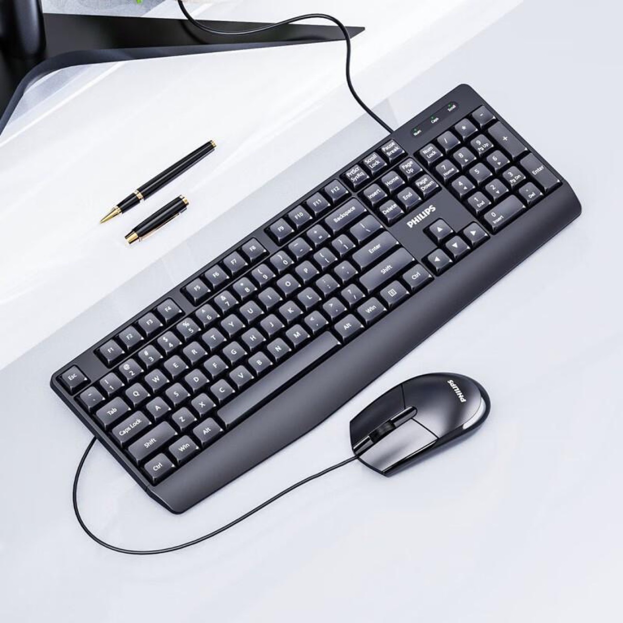 Philips Philips Keyboard & Mouse Combo Wired Hand Rest, Wireless Office, Silent Desktop, Computer Universal. 