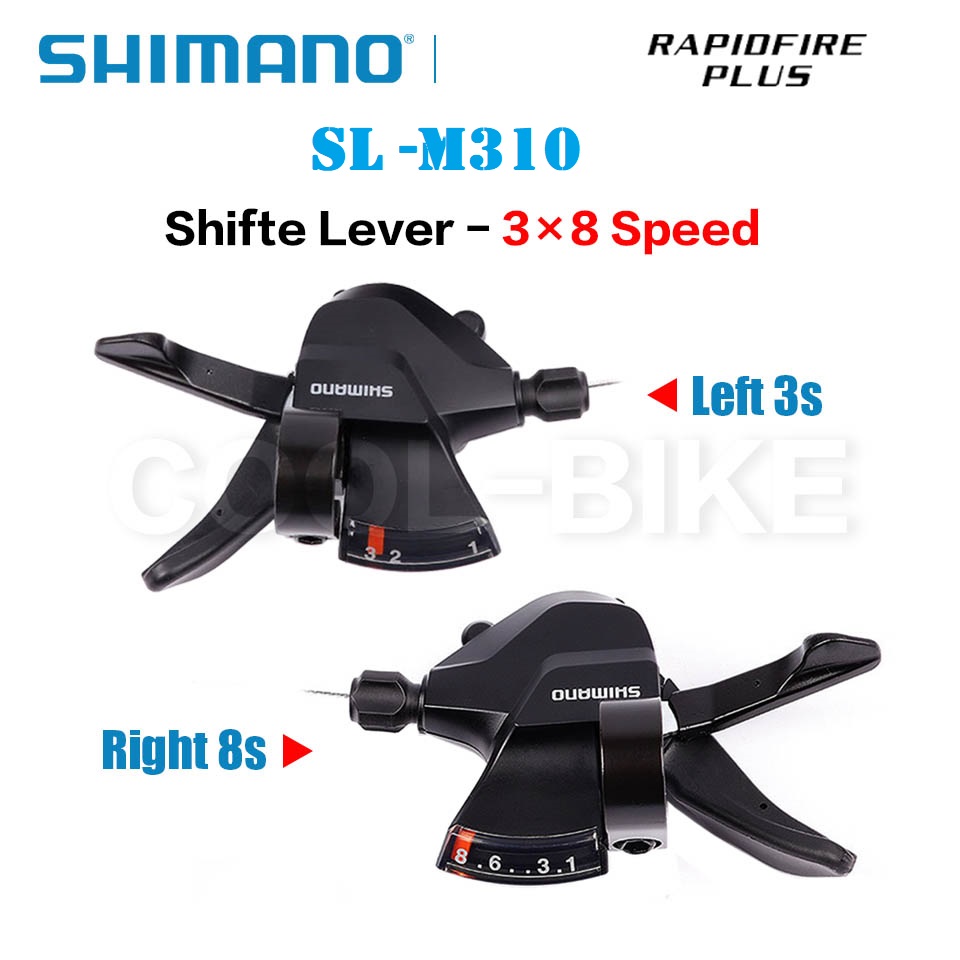 Bicycle shimano SLM 310 Gear Shifter Speed with Optical Gear Display  8, 9 X 3  Speed. 