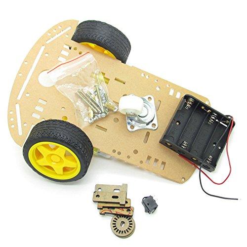 1Set 2WD Mini Round Double-Deck Smart Robot Car Chassis DIY Kit For Arduino. 
