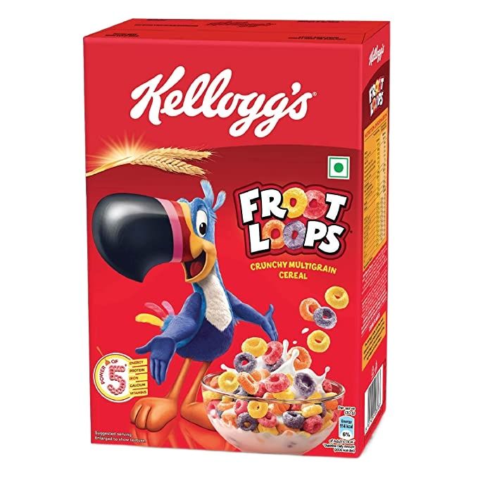 Kellogg's Froot Loops Crunchy Multigrain Breakfast Cereal 285gm. 