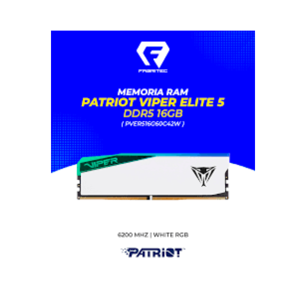 Patriot Viper Elite 5 RGB 16GB (1X16GB) 5600MHz MODULE DDR5 Desktop RAM #PVER516G56C38W. 