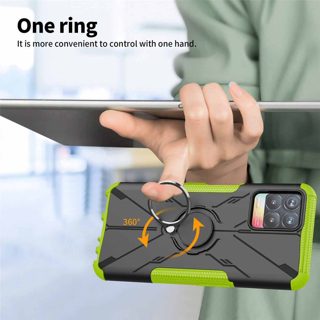For Motorola Moto G 5G (2022) Phone Case TPU and PC Solid Color Armor Kickstand Casing Buffer Shockproof Stand Holder Back Cover. 