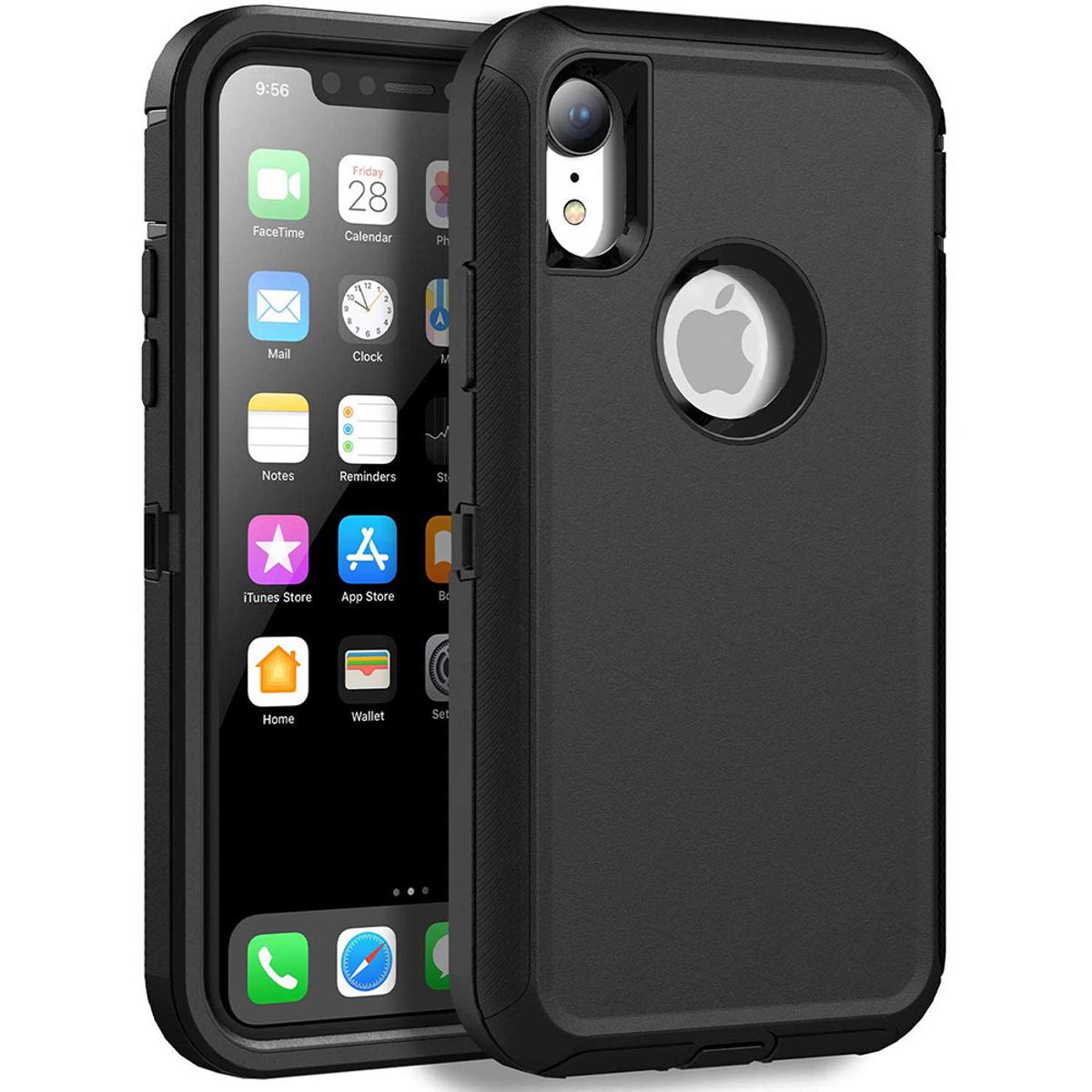 Iphone Xr Case, Iphone Xs Max Case, Iphone Xs Case,Heavy Duty Defender  Shockproof Hard Pc Bumper+Soft Tpu Back Cover Full Body Protective Phone  Case For Iphone Xr/ Xs Max/X/Xs