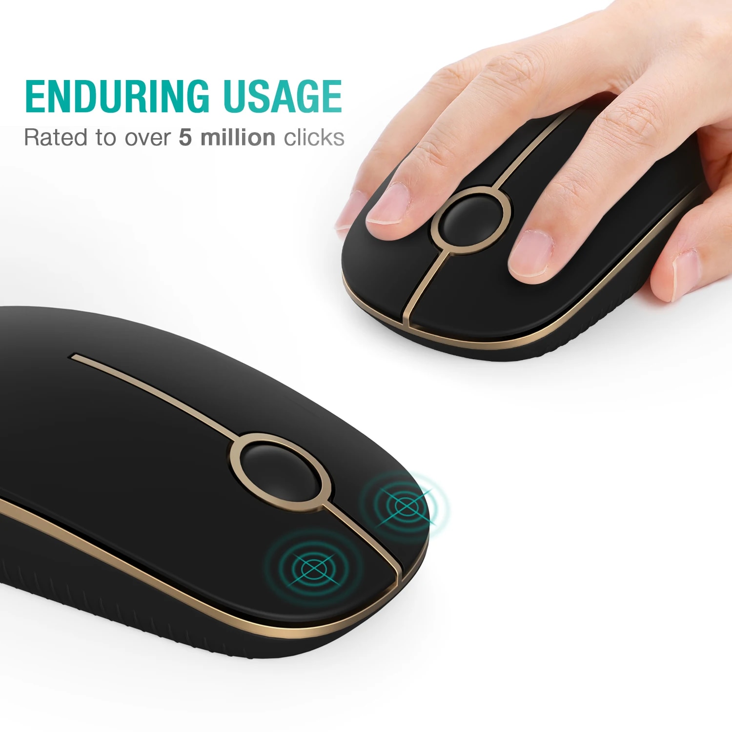 Jelly Comb 2.4G Slim Mouse Wireless with Nano Receiver Portable Optical Noiseless Mice for Notebook PC Laptop Computer MacBook. 