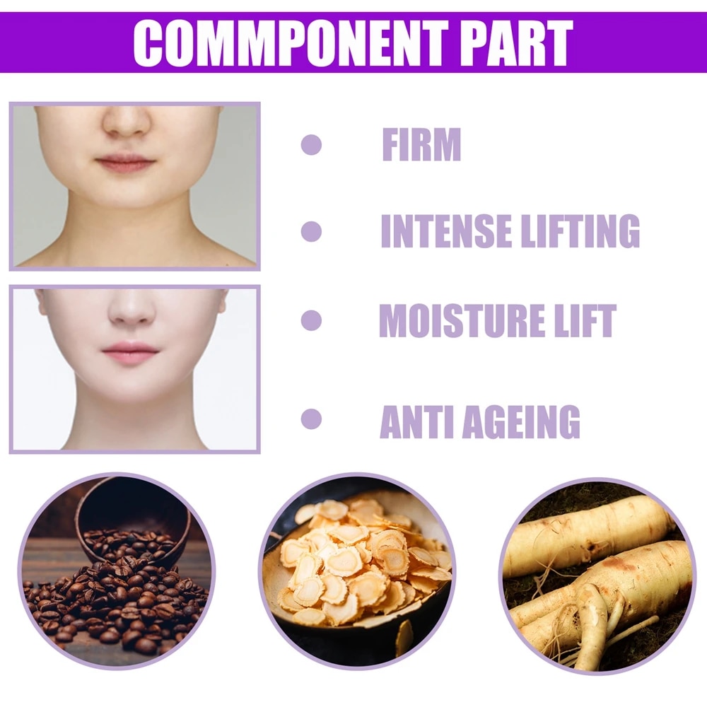 30g Firming Micro-Face Cream Masticatory Muscles Jowls V Line Shape Fat Burning Anti-Aging Lifting Slimming Skin Tighten Elastic Vnce Lncei. 