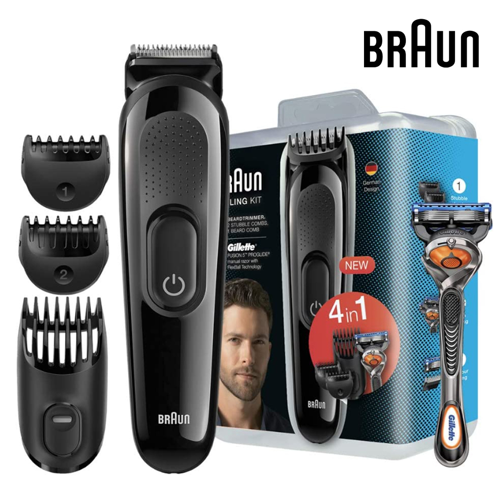 Braun SK3000 Styling Kit 4 in 1 Hair and Beard Trimmer for Men. 
