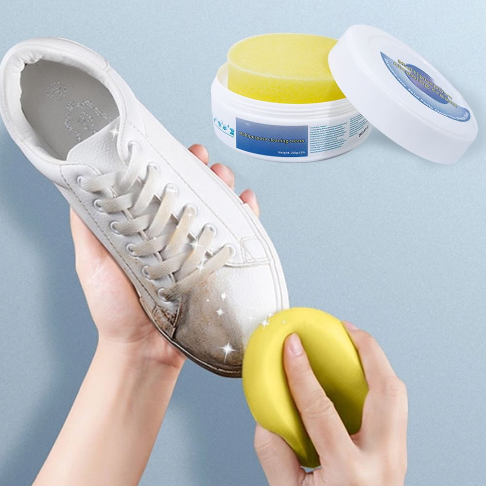 Cleaner Stains Strong Decontamination Wipe White Shoe Multi-functional Cleansing Maintenance Pasty Easy To Use Cleaning Cream 1Pcs. 