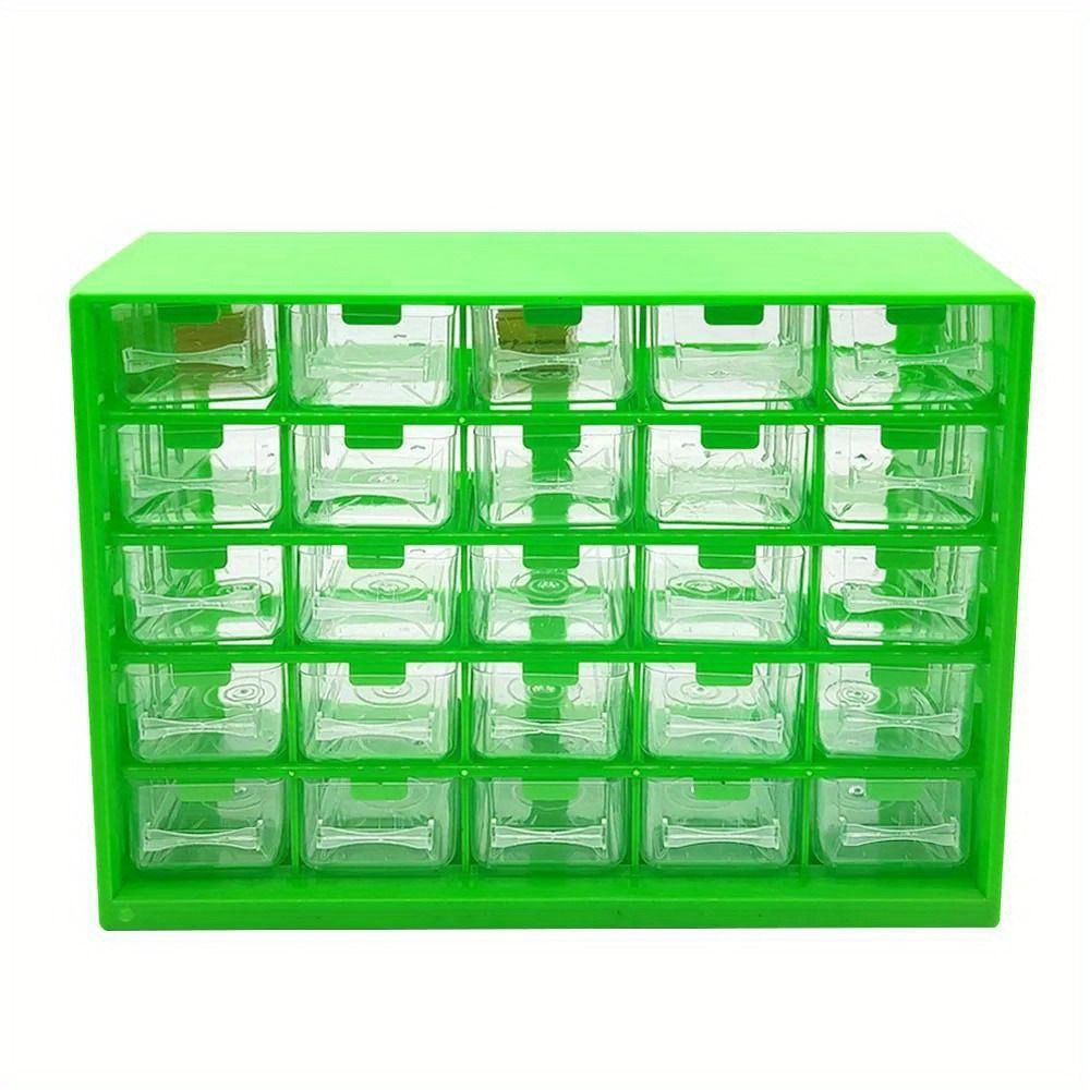 Durable 25 Multi-grid Drawer Parts Box Plastic Components Storage Component Box Sufficient Space Transparent Drawer Tool Box Hardware Parts. 