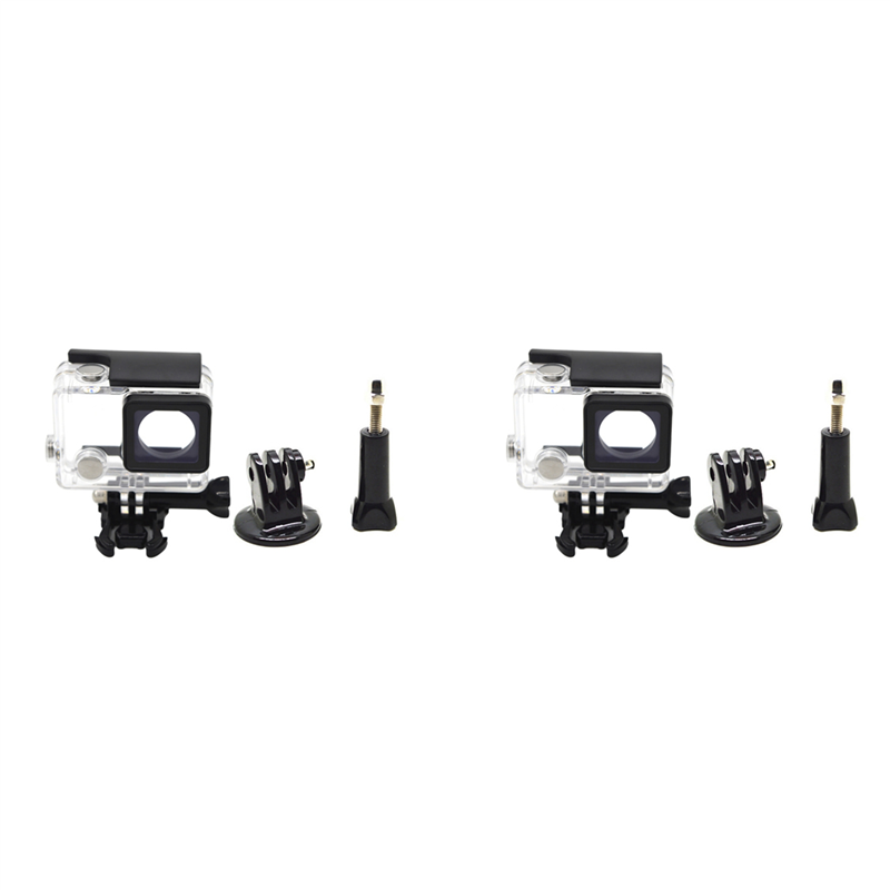 2X for Gopro Waterproof Housing Case for Gopro Hero 4 Hero3+Hero 3 Underwater Protective Box for Go Pro Accessories