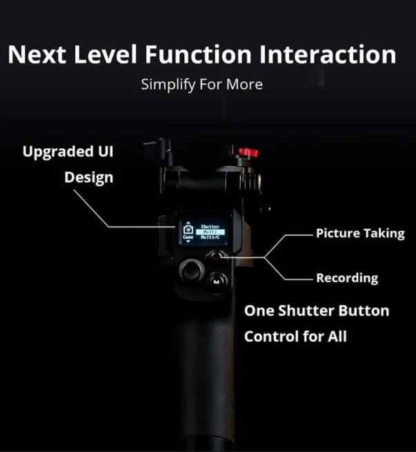 MOZA AirCross 3 Camera Gimbal Stabilizer, 3-Axis Gimbal Up To 3.2kg Payload , Compatible with Multiple Devices. 
