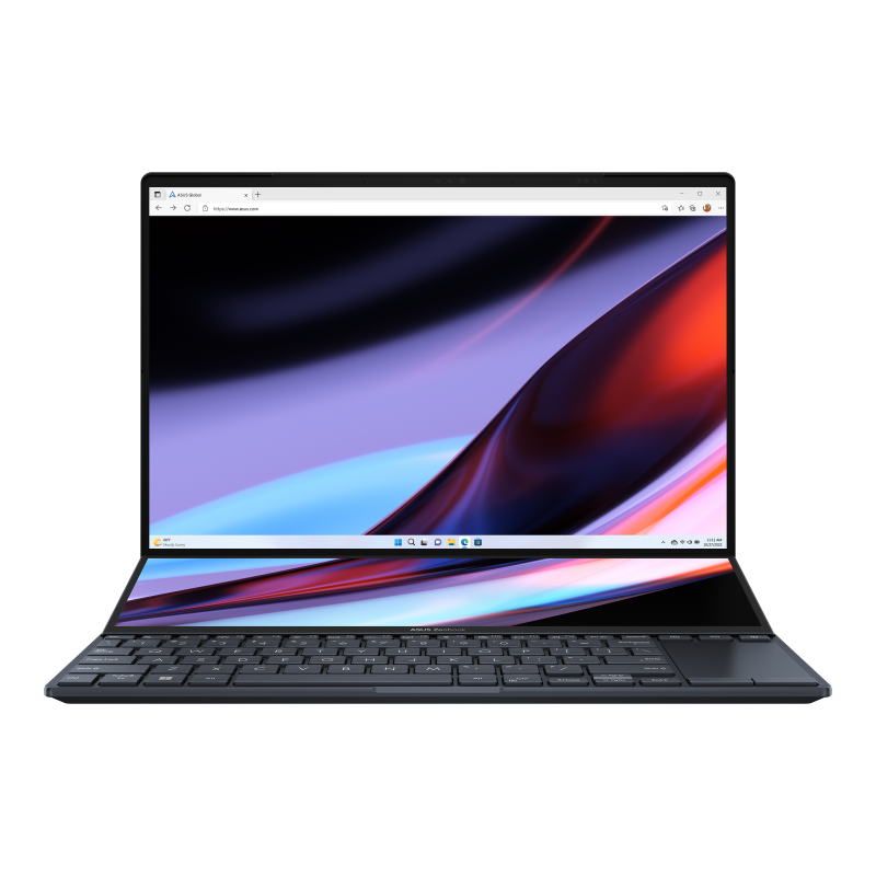 Asus Zenbook Pro 14 Duo OLED UX8402ZA Core-i7 12th Gen Laptop - 16GB LPDDR5 RAM - 512GB M.2 NVMe SSD - RTX 3050 Ti 4GB GDDR6 Graphics - 14.5-inch 2.8K OLED Display - Tech Black #UX8402ZE-M3050W