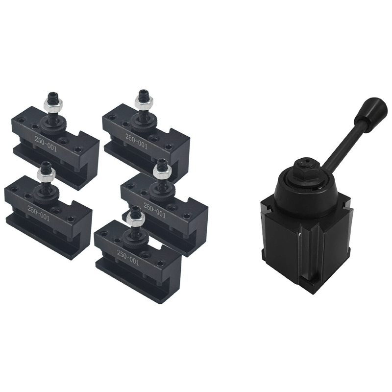 6 Pcs Wedge Quick Change Tool Kit Tool Kit Lathe Tool Knife Holder 250-000 & 250-001. 