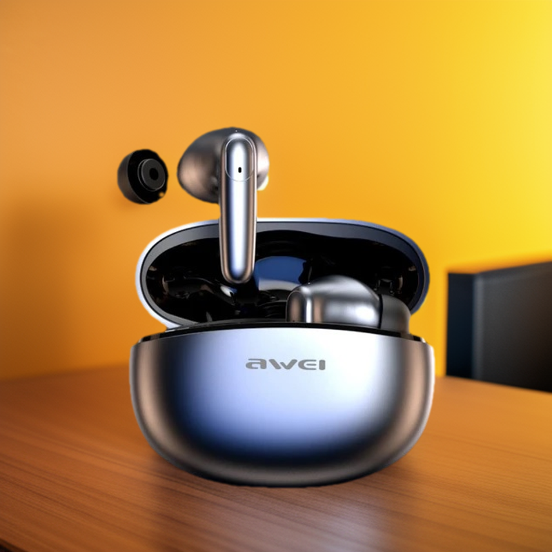 Awei T90 2 in 1 ENC Wireless Bluetooth Earbuds With Mic