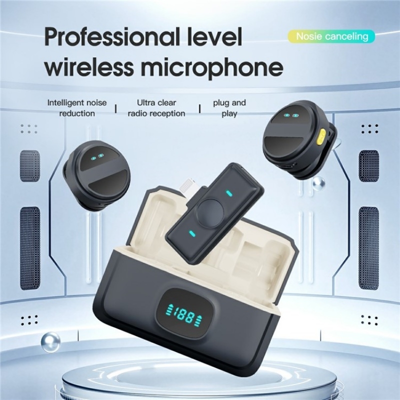 SX21 8 Pin Port 2.4G Noise Reduction Lavalier Wireless Microphone. 