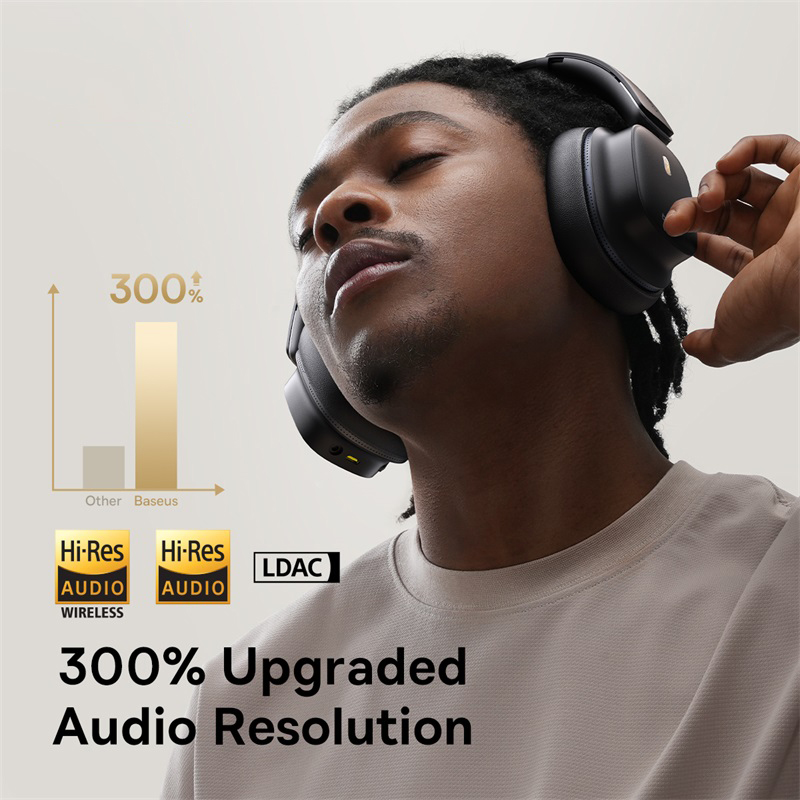 Baseus Bowie 30 Max Wireless Headphone BISA PRO Spatial Audio With Head Tracking V5.4 -45dB Noise Cancellation Over-Ear Headsets. 