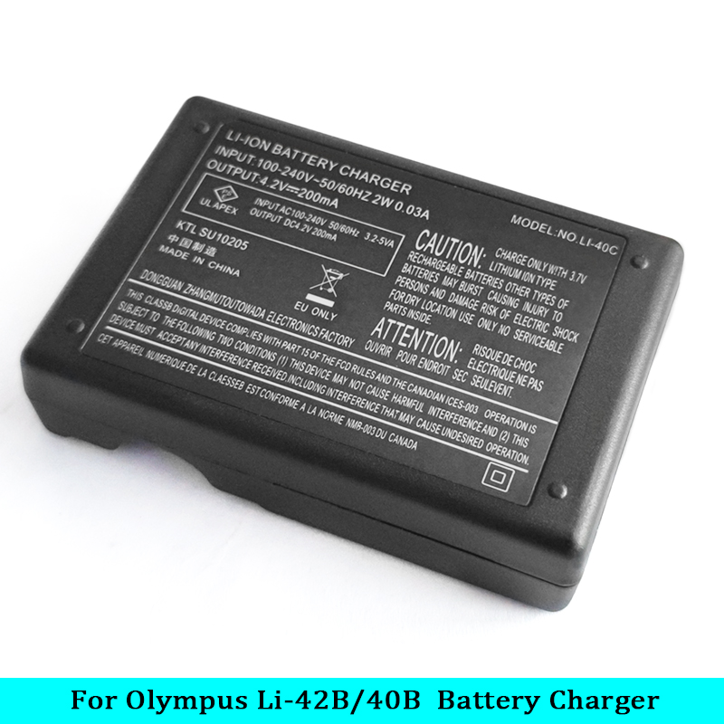 LI-40C Charger for Camera Olympus LI-42B,LI-40B,LI-41C,EN-EL10,NP-45,KLIC-7006,D-LI63,CNP-80 battery charger LI40B,LI42B,LI40C. 